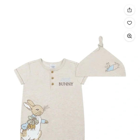 EASTER PETER COTTON TALE STYLE - 18 mo - Romper with Hat NEW - Picture 1 of 4